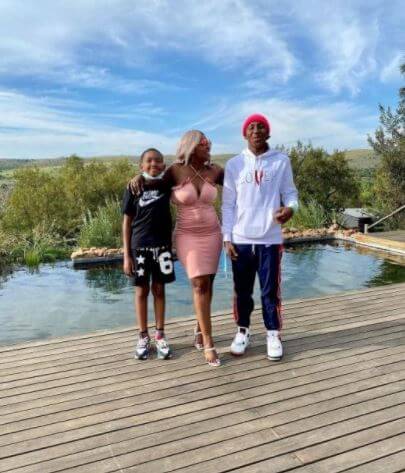 Carol Tshabalala with his two sons.